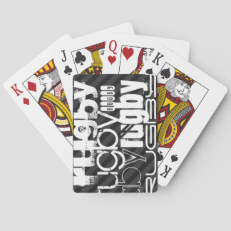 Jeu De Cartes Rugby ; Gris noir et foncé