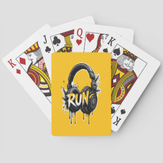 Jeu De Cartes RUN Headphones Street Art Sticker