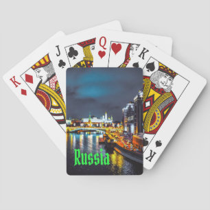 Jeu De Cartes Russie ou Fédération de Russie Moscou la nuit