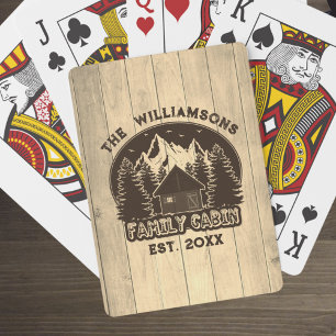 Jeu De Cartes Rustic Wood Nature Famille Cabine Nom Brown Réunio