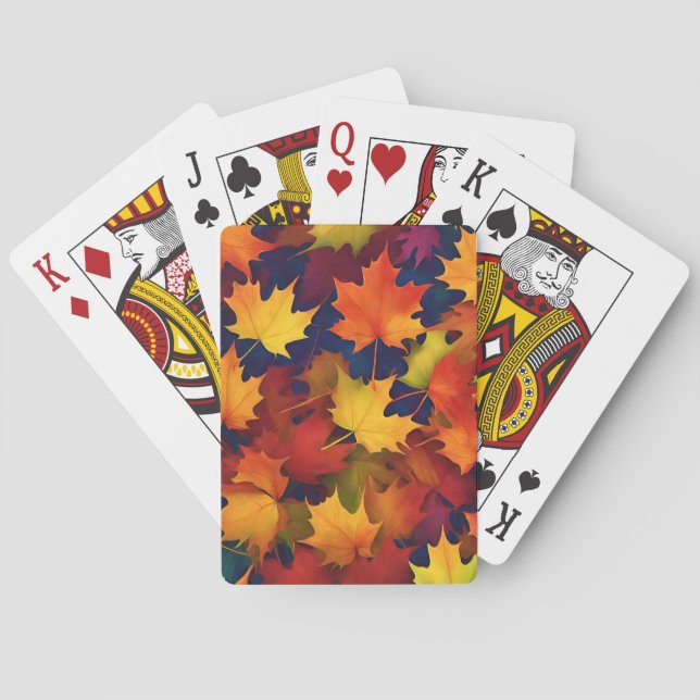 Jeu De Cartes Rustique Automne Foliage Classic Jouer Cartes (dos)