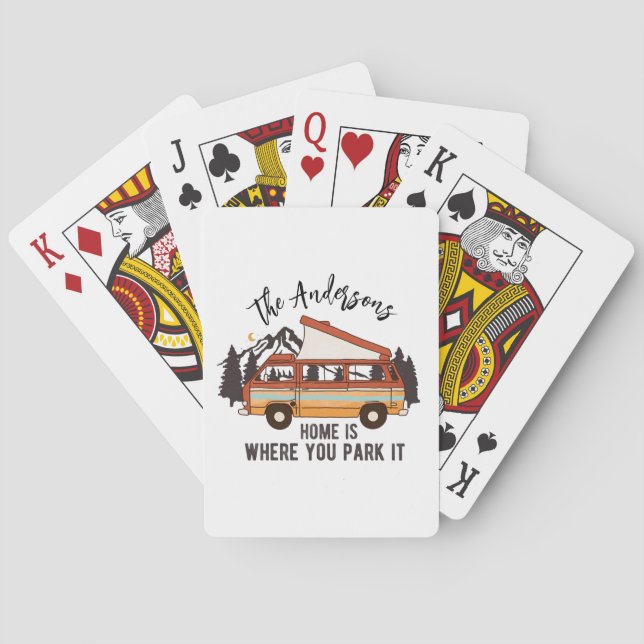 Jeu De Cartes RV Camping Tent Trailer Home est l'endroit où vous (dos)