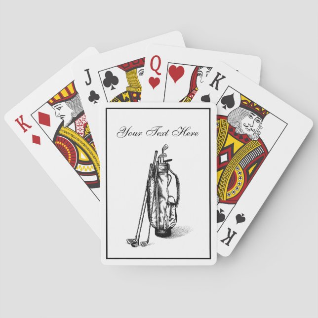 Jeu De Cartes Sac de golf et clubs de golf Noir (dos)