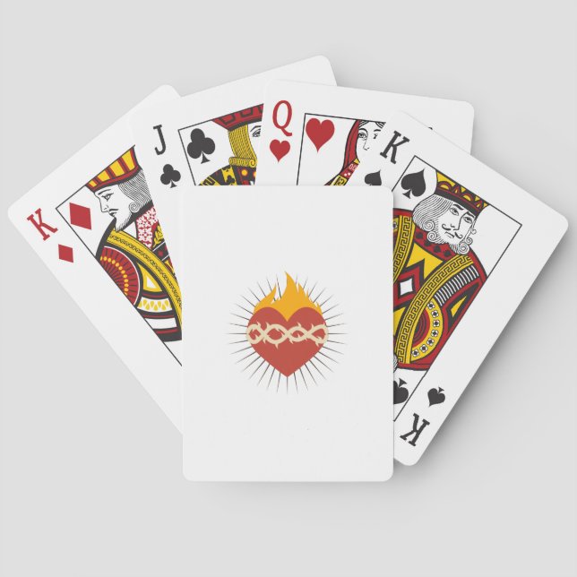 Jeu De Cartes Sacré-Coeur catholique (dos)