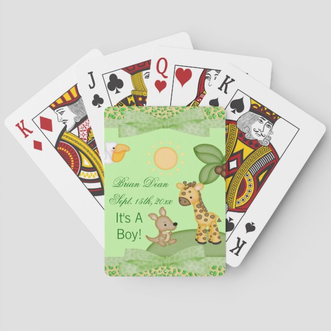 Jeu De Cartes Safari Animals Cheetah Print Baby Shower (dos)