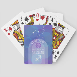 Jeu De Cartes Sagittarius Zodiac Astrologie Signe Photo Date de 