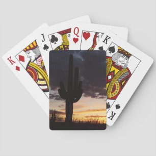 Jeu De Cartes Saguaro Sunset III Arizona Desert Paysage