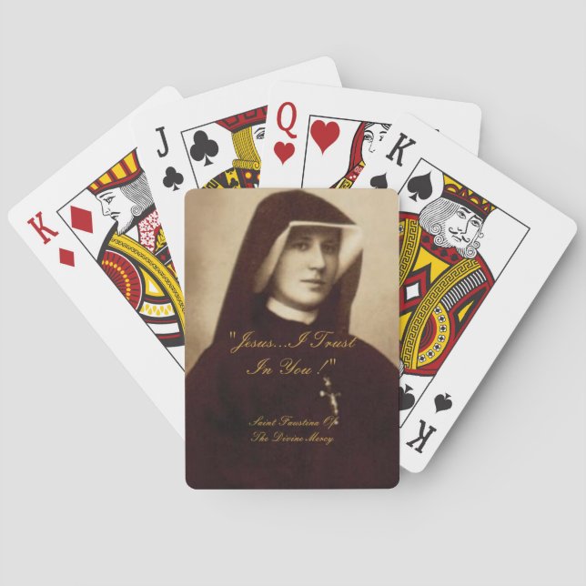 JEU DE CARTES SAINT FAUSTINA DE DIVINE MERCY (dos)
