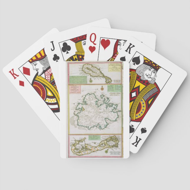 Jeu De Cartes Saint-Kitts, Antigua et Bermudes, détail à partir  (dos)