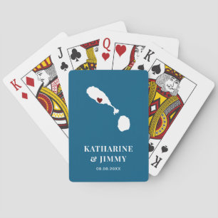 Jeu De Cartes Saint-Kitts-et-Nevis Mariage Favor Deck de Cartes,