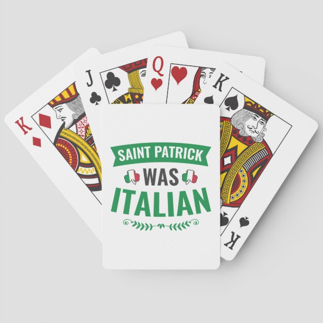 Jeu De Cartes Saint Patrick Était Jour de la Saint Patrick Itali (dos)