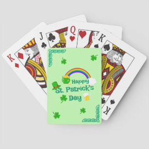 Jeu De Cartes Saint Patrick's Day Shamrock Pot of Gold Celtic Kn