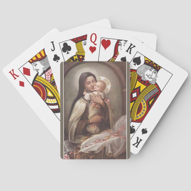 Jeu De Cartes Saint Thérèse le petit Rose Jésus (dos)