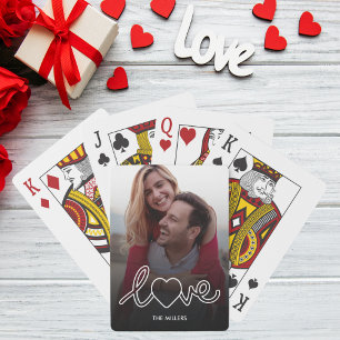 Jeu De Cartes Saint Valentin AMOUR Photo personnalisée et nom