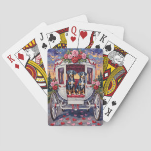 Jeu De Cartes Saint-Valentin Chien Heeler Bleu