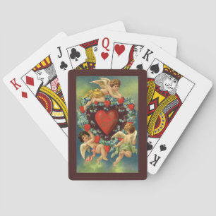 Jeu De Cartes Saint Valentin vintage, Coeurs des anges victorien