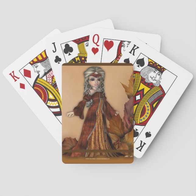Jeu De Cartes Saison Automne Reine Jouer des cartes (dos)