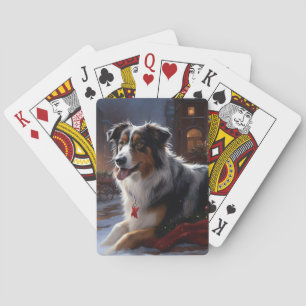 Jeu De Cartes Saison de Noël du berger australien