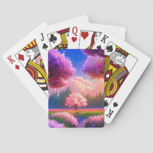 Jeu De Cartes Sakura Tree dans la prairie colorée