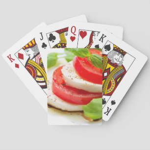 Jeu De Cartes Salade Caprese. Tranches de tomates et de mozzarel