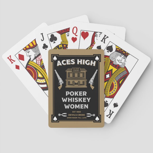 Jeu De Cartes Salon de la Frontière Américaine Cowboy (dos)