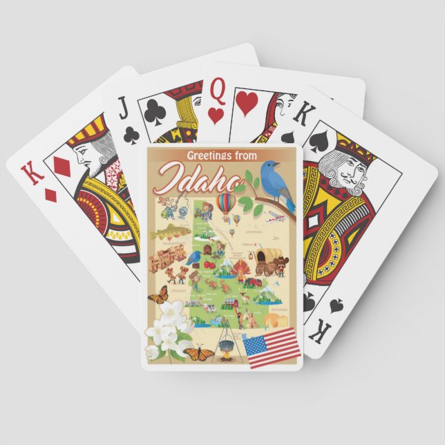 Jeu De Cartes Salutations d'Idaho (dos)