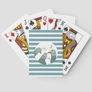 Jeu De Cartes Salutations Drôle De Pigeon Avec Des Bleues