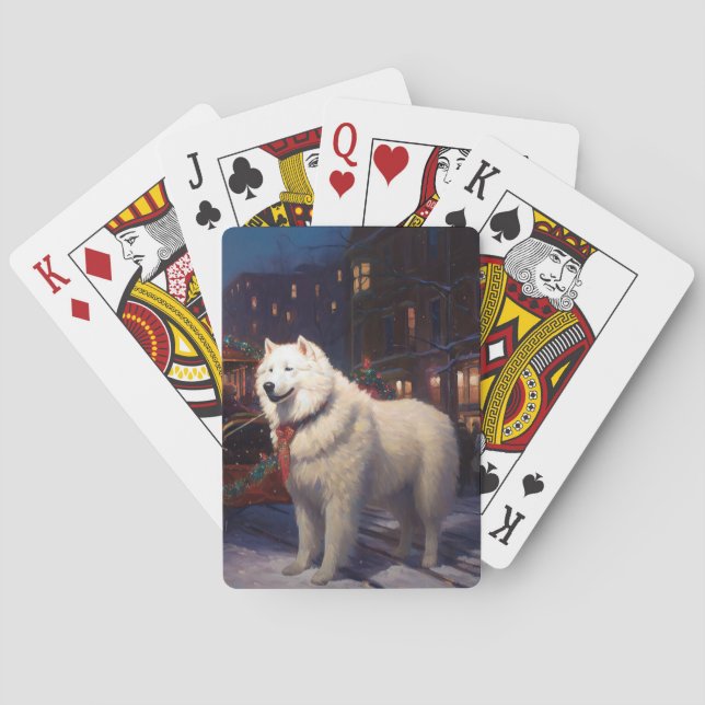 Jeu De Cartes Samoyed Christmas Festive Saison (dos)