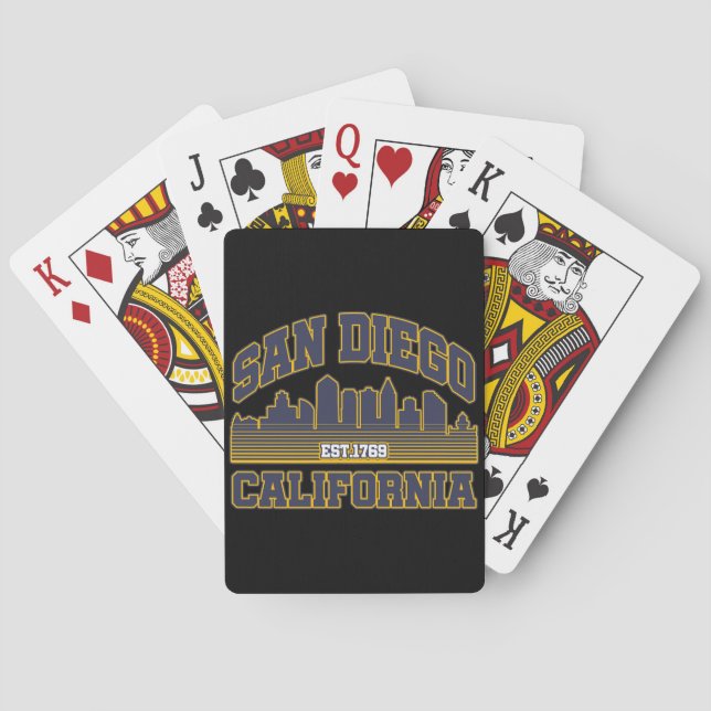 Jeu De Cartes San Diego, Californie (dos)
