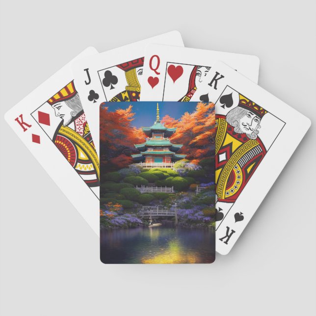 Jeu De Cartes Sanctuaire couvert d'azur (dos)