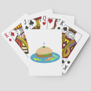 Jeu De Cartes Sandwich avec Veggie Sides Fun Food