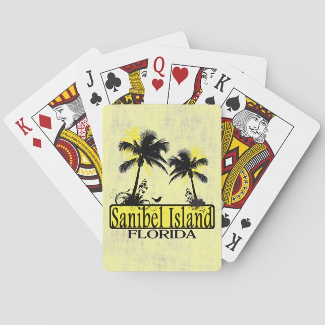 Jeu De Cartes Sanibel Island Floride palmier jouer aux cartes (dos)