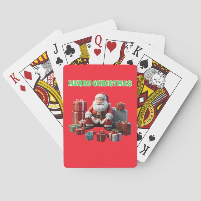 Jeu De Cartes Santa Clause avec cadeaux (dos)