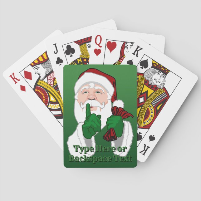 Jeu De Cartes Santa Clause Jouer des cartes personnalisées Carte (dos)