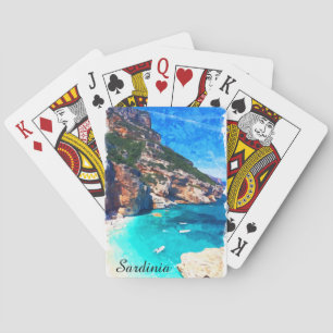 Jeu De Cartes Sardaigne Italie Paysage méditerranéen