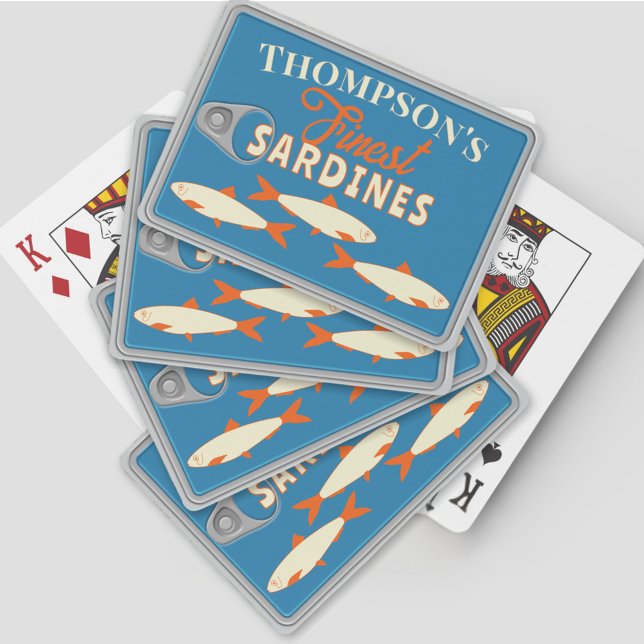 Jeu De Cartes Sardines Tinned Fish Personalized Poker Playing  (Personalized Sardines Tinned Fish Playing Cards,)