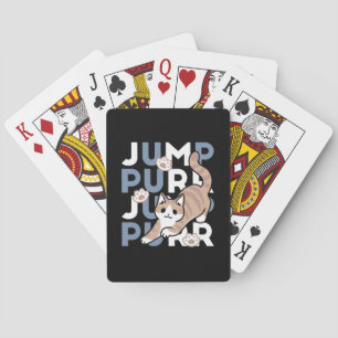Jeu De Cartes Sauter Purr Jump : Conception de chat joueuse avec