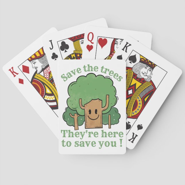 JEU DE CARTES SAUVEZ LES ARBRES, ILS SONT ICI POUR VOUS SAUVER (dos)