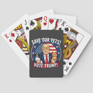 Jeu De Cartes Sauvez nos animaux de compagnie Votez Trump Pets F