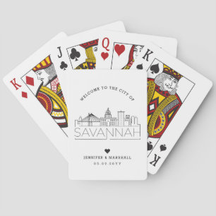 Jeu De Cartes Savannah Skyline   Message de bienvenue du Mariage