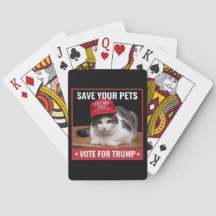 Jeu De Cartes Save Your Pets Vote for Trump US Election Citation