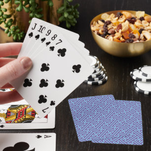 Jeu De Cartes Sayagata motif, japonais, violet et bleu