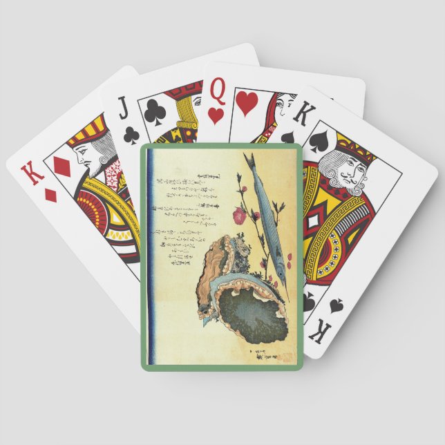 Jeu De Cartes Sayori & Awabi (Halfbeak, Abalone) Poisson Hiroshi (dos)