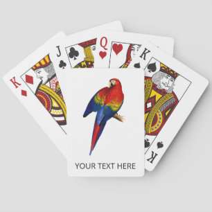 Jeu De Cartes Scarlet Macaw Tropical Colorful Pluie Forêt Oiseau