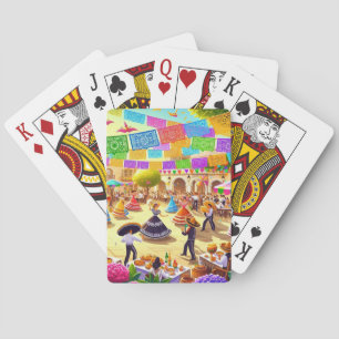 Jeu De Cartes Scène de Fiesta mexicaine