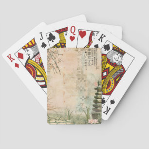Jeu De Cartes Scène de jardin de fleurs de cerisier (2)