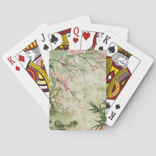 Jeu De Cartes Scène de jardin de fleurs de cerisier (5)