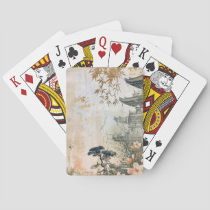 Jeu De Cartes Scène de jardin de fleurs de cerisier (7)
