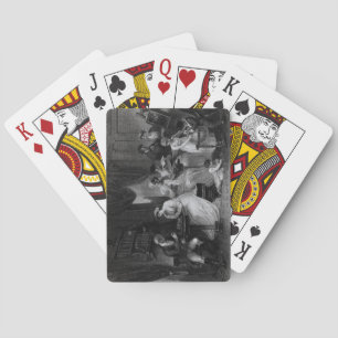 Jeu De Cartes Scène de la salle de dessin, de "La Journée social