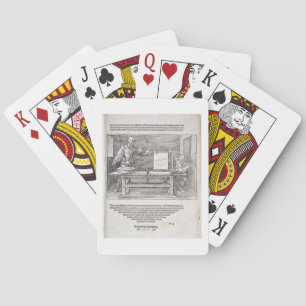 Jeu De Cartes Scène du "Cours d'art du dessin" de Durer,
